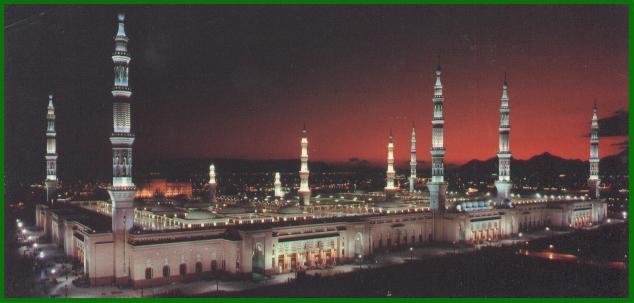 Night View of the Prophet's Mosque - Madinah